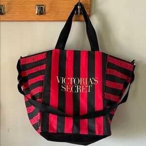 Victoria's Secret Bold Red and Black Tote